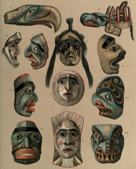 Kwakiutl masks1890-mysticmamma